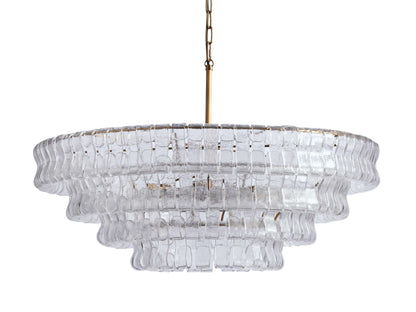 Verona Textured Glass Halo Chandelier
