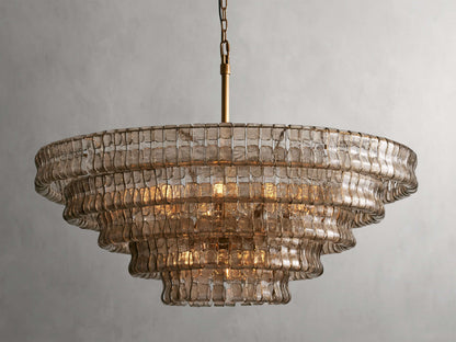 Verona Textured Glass Halo Chandelier