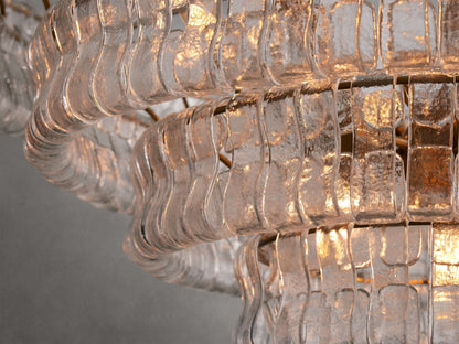 Verona Textured Glass Halo Chandelier
