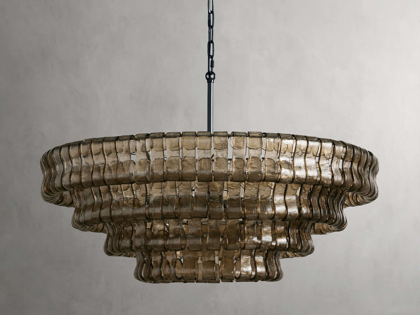 Verona Textured Glass Halo Chandelier