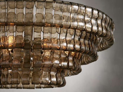 Verona Textured Glass Halo Chandelier