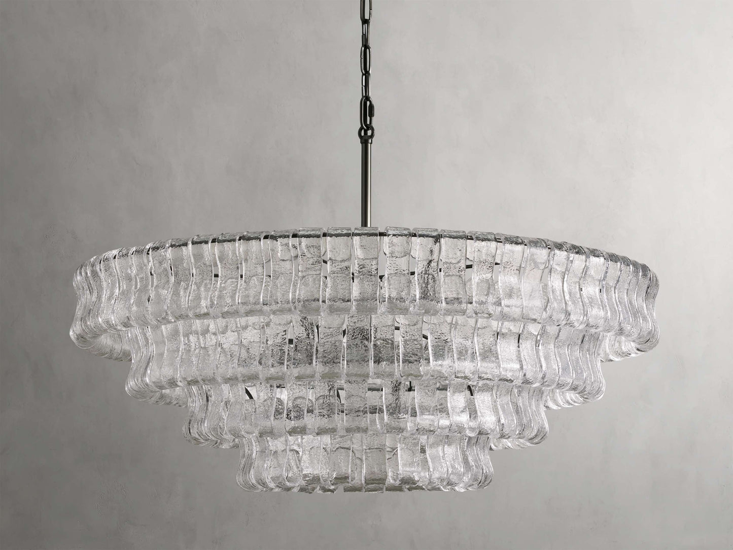 Verona Textured Glass Halo Chandelier