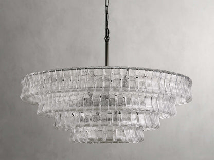 Verona Textured Glass Halo Chandelier