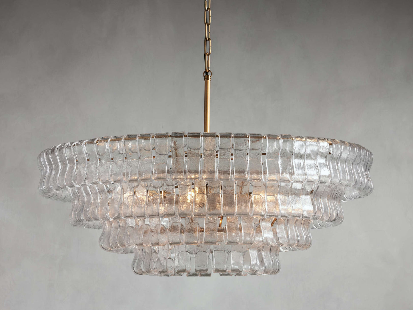 Verona Textured Glass Halo Chandelier