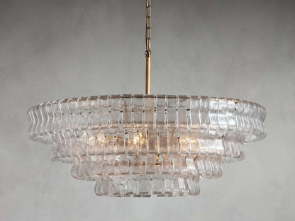 Verona Textured Glass Halo Chandelier