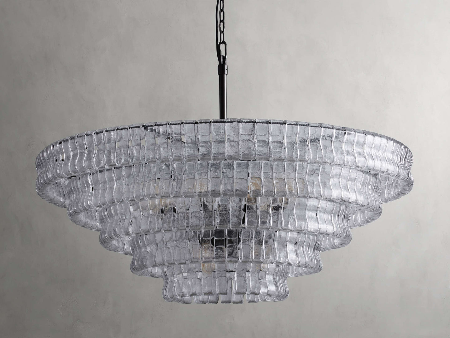Verona Textured Glass Halo Chandelier