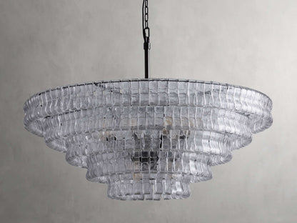Verona Textured Glass Halo Chandelier