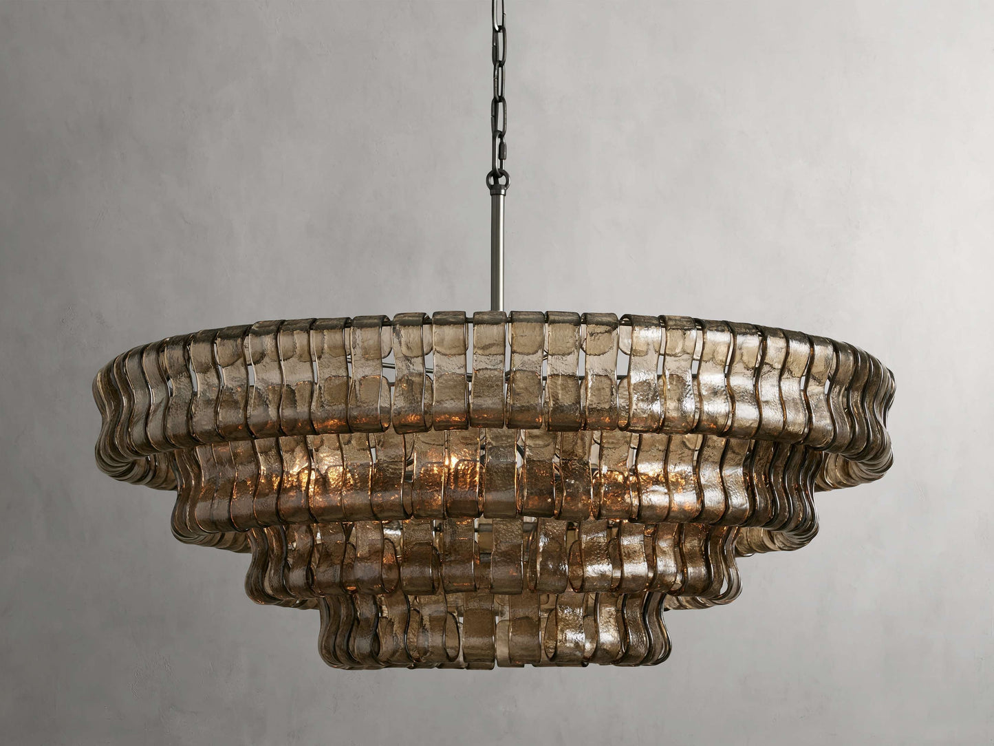 Verona Textured Glass Halo Chandelier