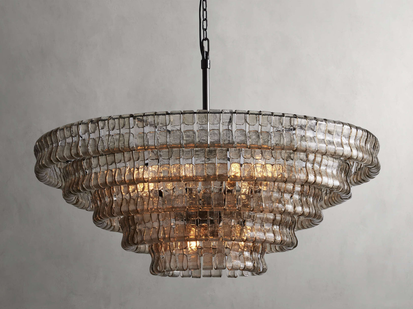 Verona Textured Glass Halo Chandelier