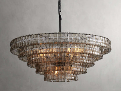 Verona Textured Glass Halo Chandelier