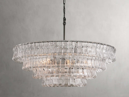 Verona Textured Glass Halo Chandelier