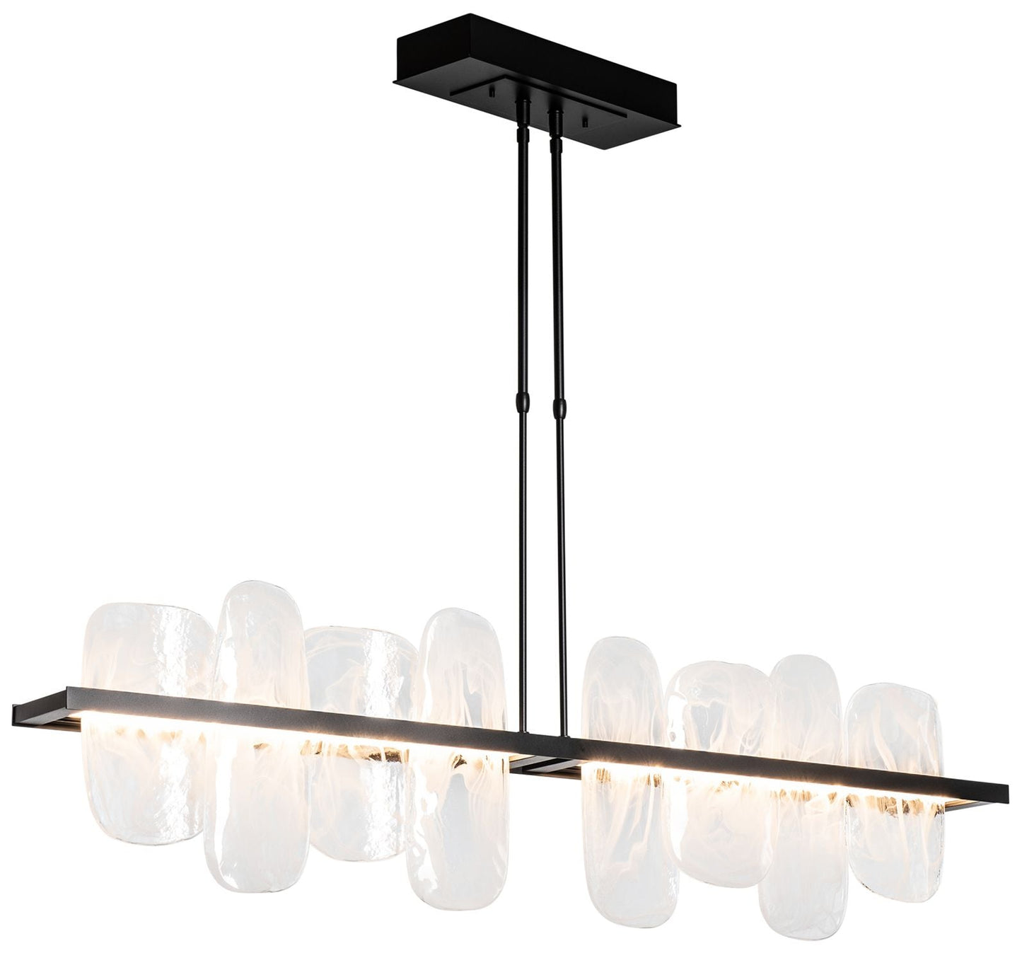 Vitre 51.9" Wide Large Black LED Linear Pendant