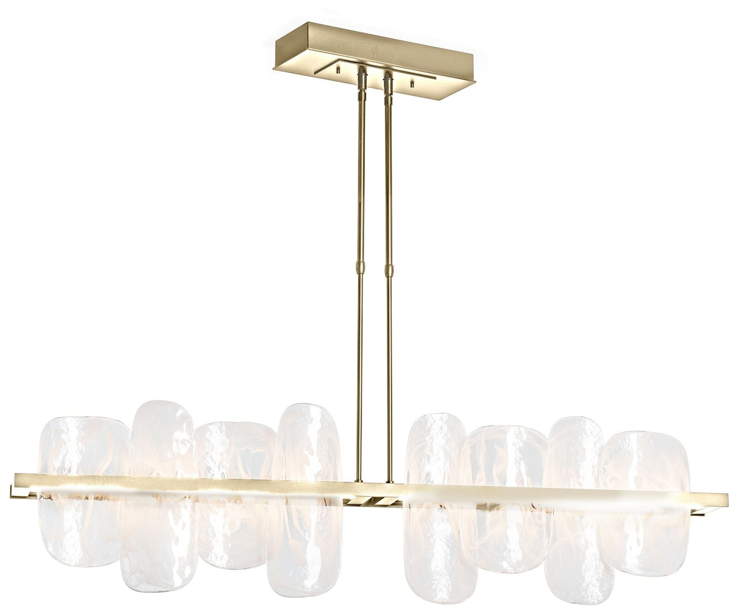 Vitre 51.9" Wide Large Modern Brass LED Linear Pendant