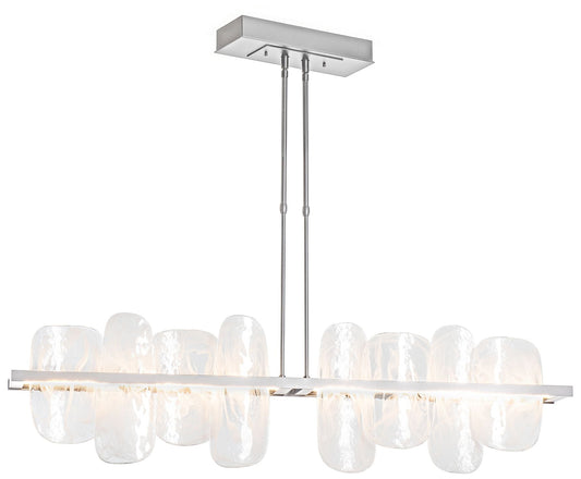 Vitre 51.9" Wide Large Vintage Platinum LED Linear Pendant