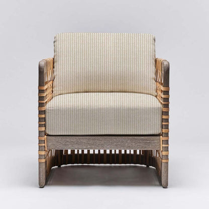 Interlude Palms Lounge Chair Grey Ceruse