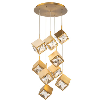 Ice Cube 9 Light 19" Wide LED Multi Light Pendant