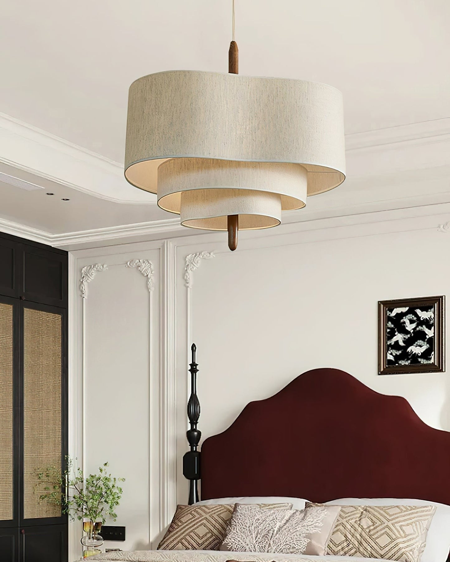 Wave Ladder Linen Pendant Light