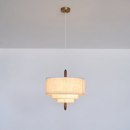 Wave Ladder Linen Pendant Light