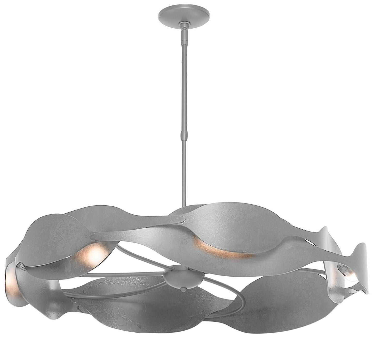 Waves 34.2" Wide Vintage Platinum Pendant
