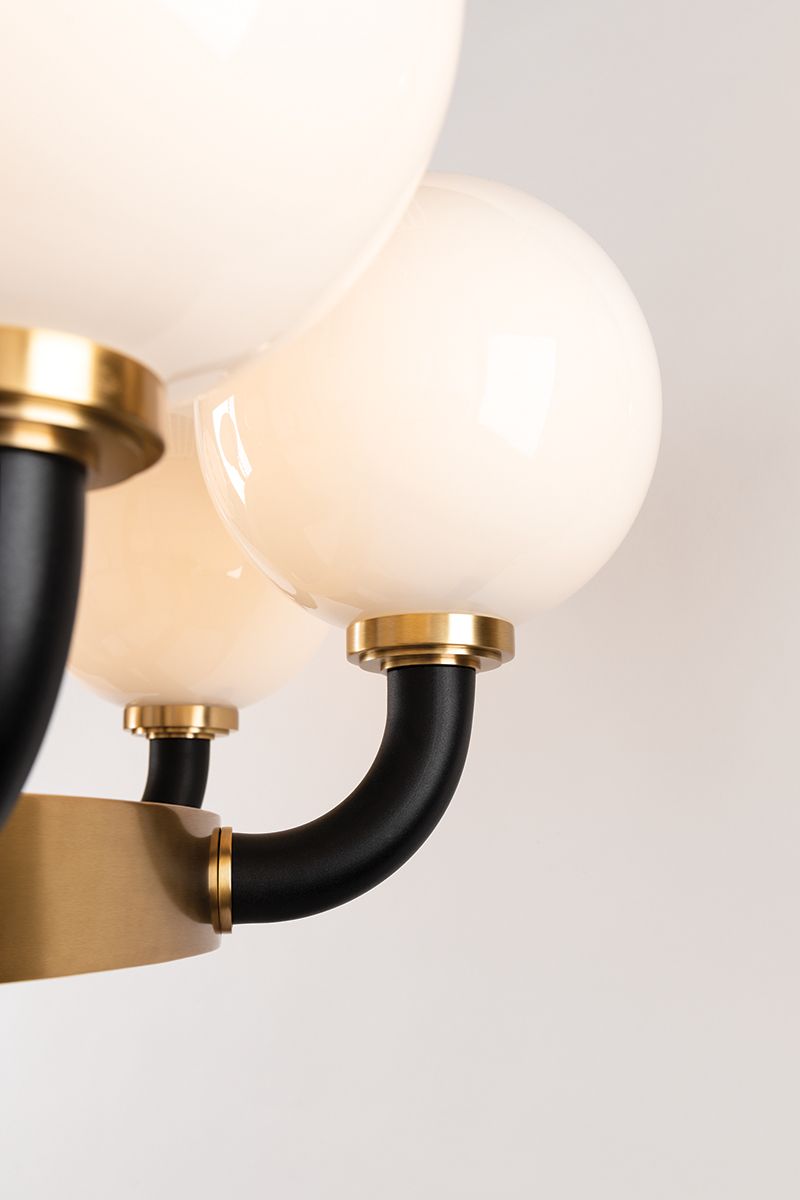 Werner 12 Light Pendant Aged Brass/Black
