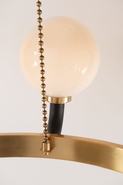 Werner 12 Light Pendant Aged Brass/Black