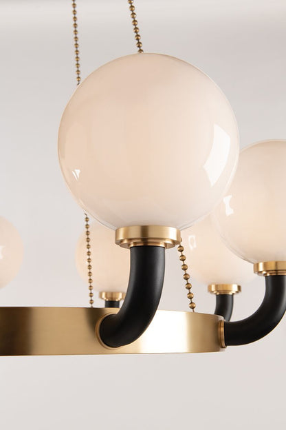 Werner 12 Light Pendant Aged Brass/Black