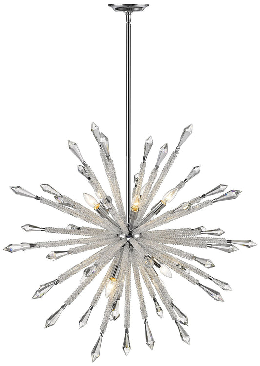 Z-Lite 10 Light Chandelier in Chrome Finish