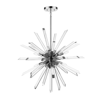 Z-Lite Burst 8 Light 33" Wide Crystal Globe Sputnik Chandelier