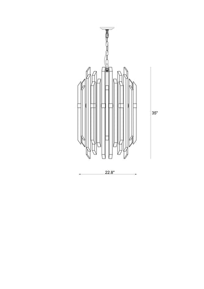 Bova 12 Light 23" Wide Crystal Chandelier