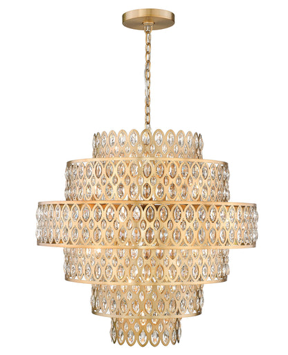 Dealey 17 Light 33" Wide Crystal Waterfall Chandelier