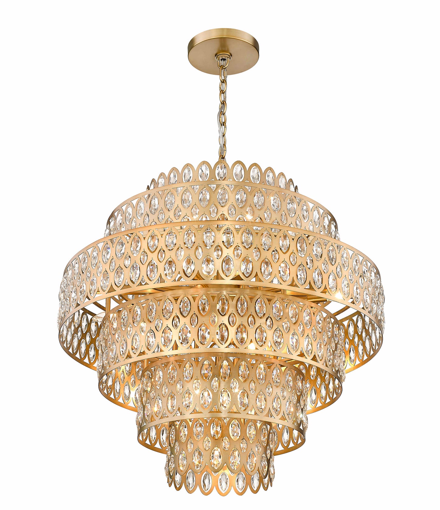Dealey 17 Light 33" Wide Crystal Waterfall Chandelier