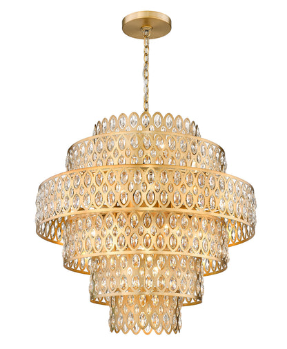 Dealey 17 Light 33" Wide Crystal Waterfall Chandelier