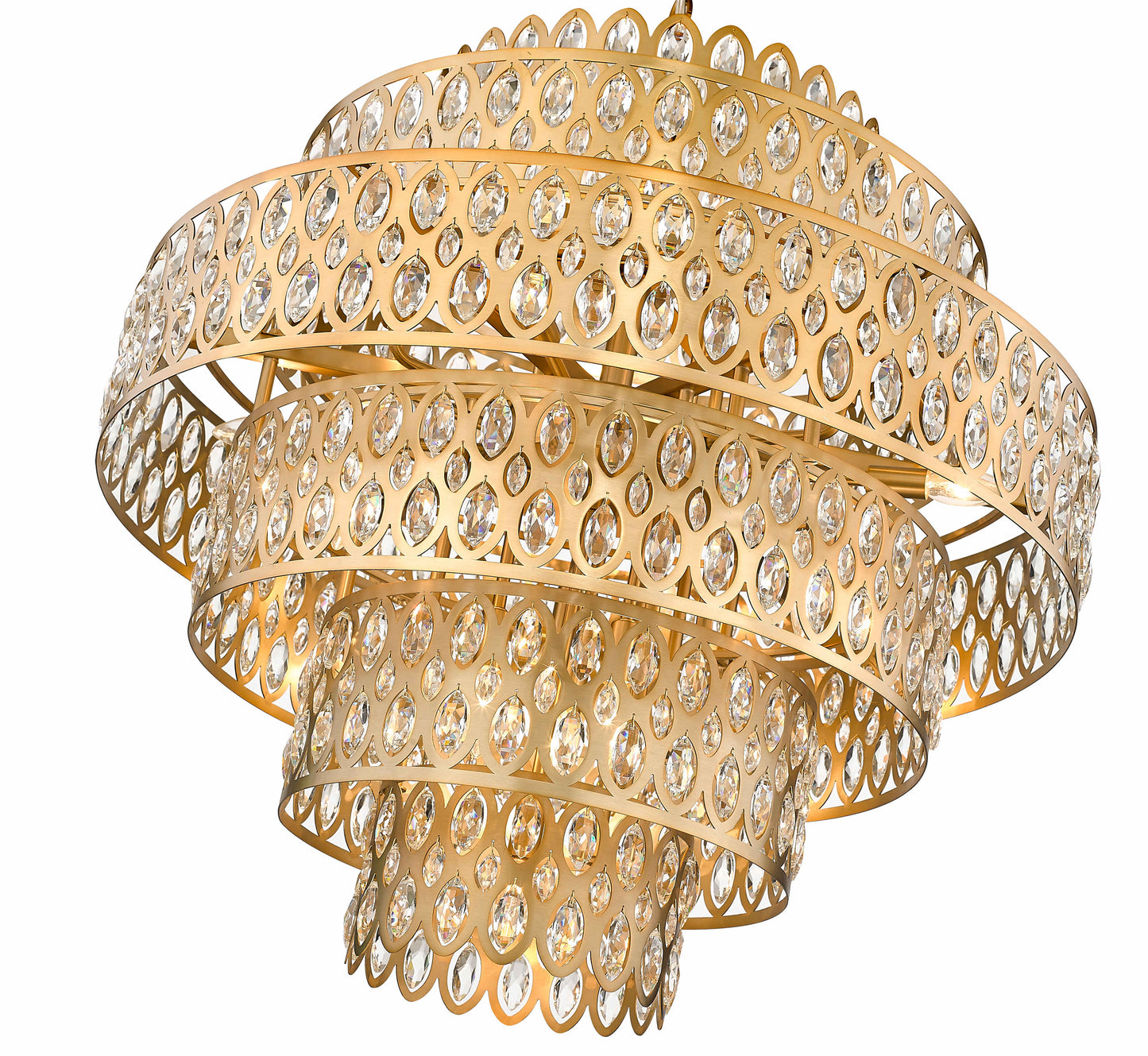 Dealey 17 Light 33" Wide Crystal Waterfall Chandelier