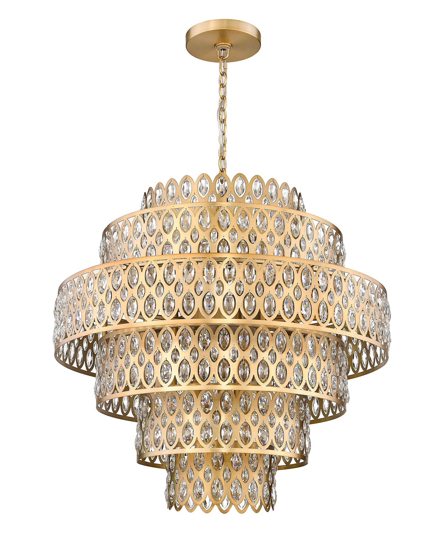 Dealey 17 Light 33" Wide Crystal Waterfall Chandelier