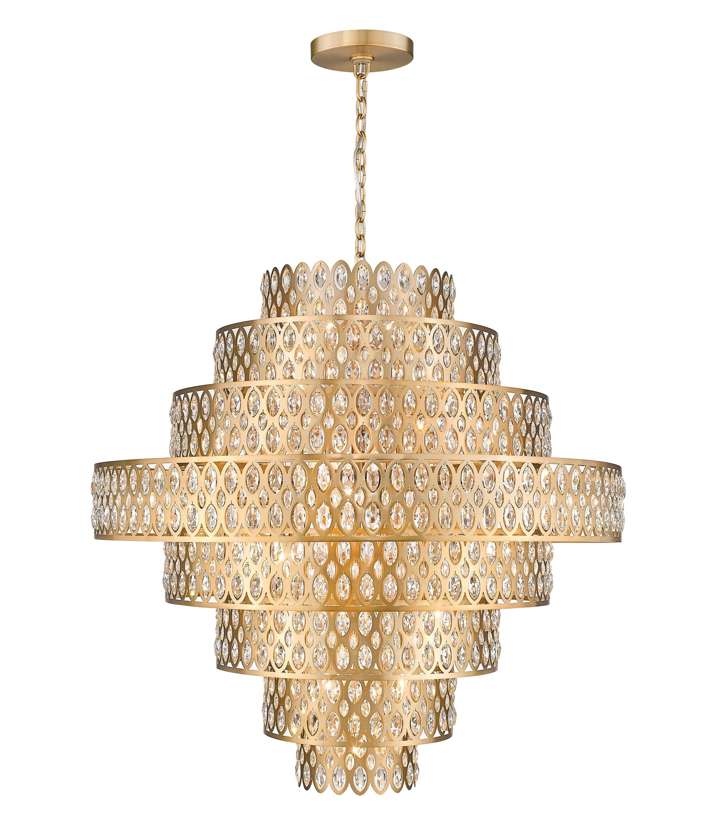 Dealey 25 Light 45" Wide Crystal Waterfall Chandelier