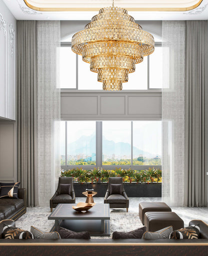 Dealey 25 Light 45" Wide Crystal Waterfall Chandelier
