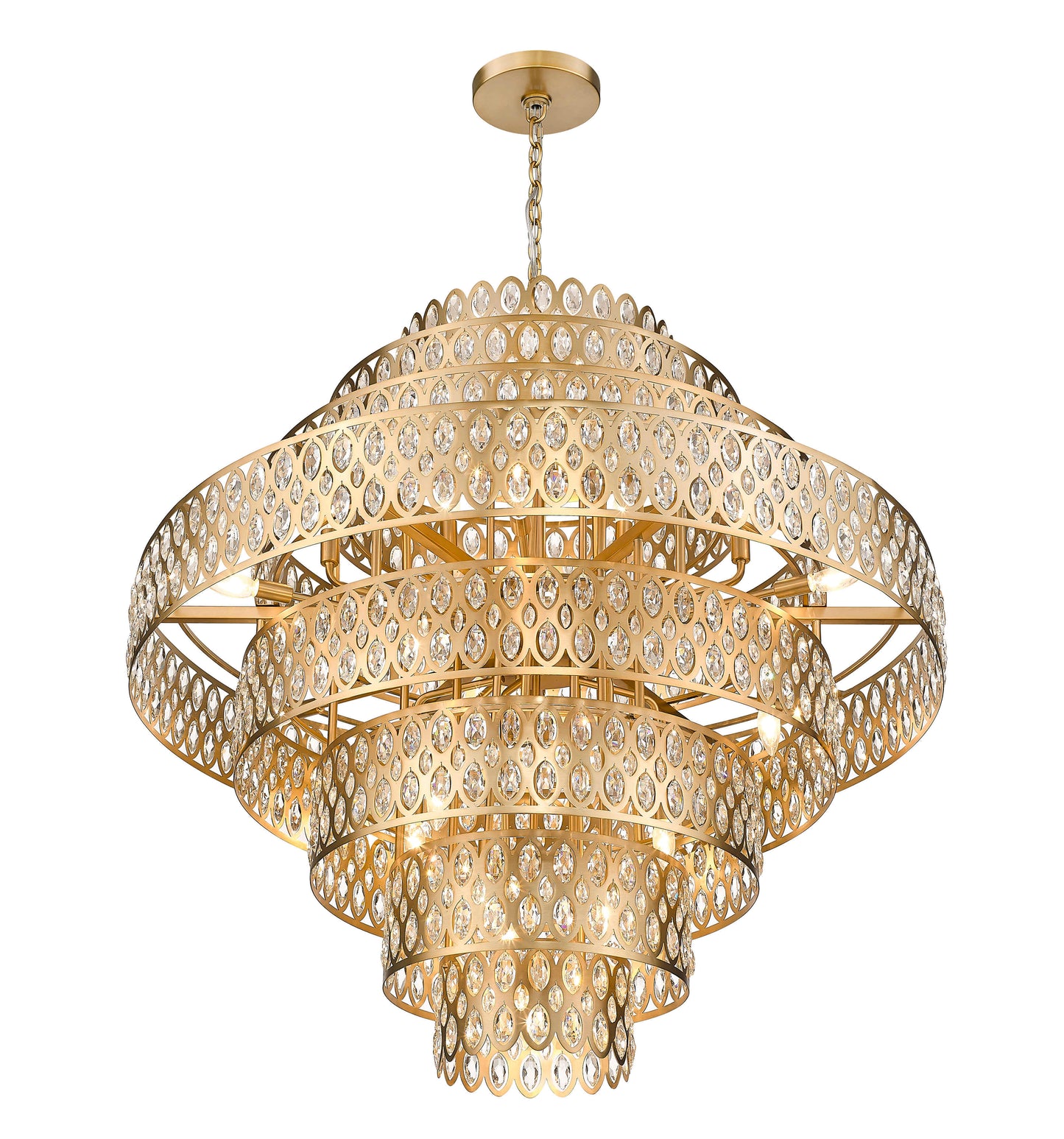 Dealey 25 Light 45" Wide Crystal Waterfall Chandelier
