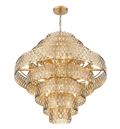 Dealey 25 Light 45" Wide Crystal Waterfall Chandelier