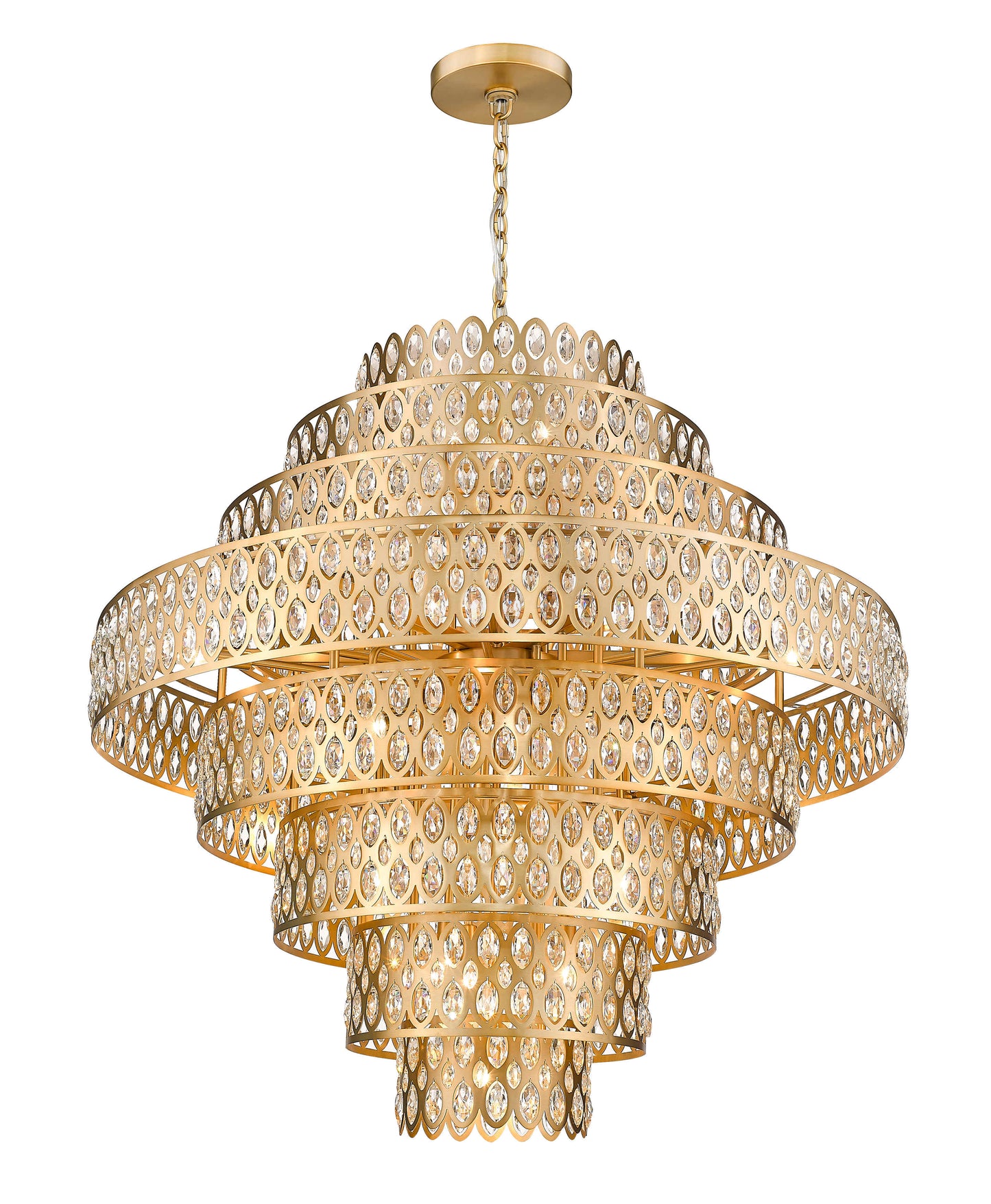 Dealey 25 Light 45" Wide Crystal Waterfall Chandelier