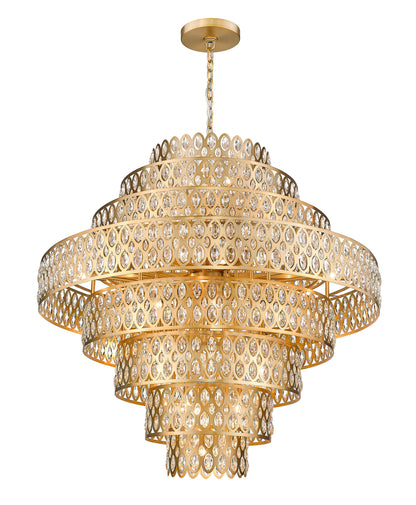 Dealey 25 Light 45" Wide Crystal Waterfall Chandelier