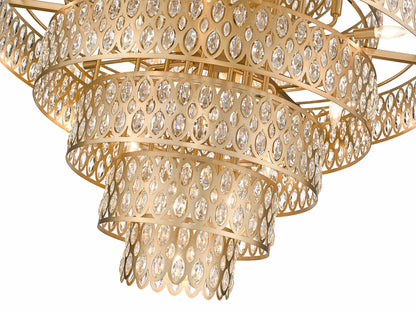 Dealey 25 Light 45" Wide Crystal Waterfall Chandelier