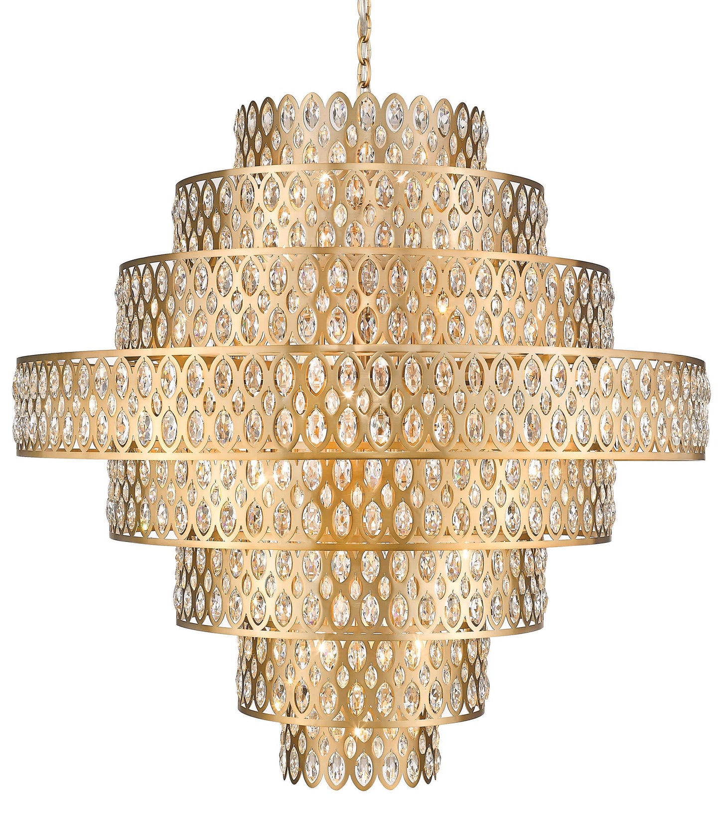 Dealey 25 Light 45" Wide Crystal Waterfall Chandelier