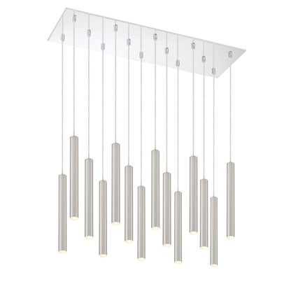 Z-Lite Forest 14 Light 32" Wide LED Linear Pendant with 12" Pendants