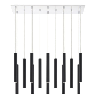 Z-Lite Forest 14 Light 32" Wide LED Linear Pendant with 12" Pendants
