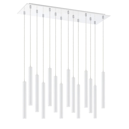 Z-Lite Forest 14 Light 32" Wide LED Linear Pendant with 12" Pendants