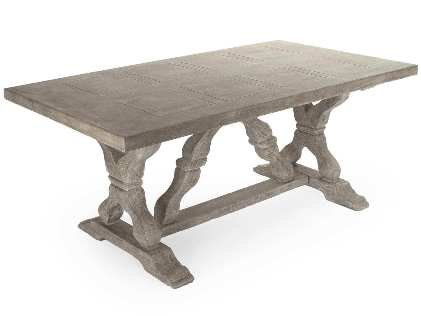 Gracie 71-Inch Rectangle Dining Table in Antique White Fiberglass